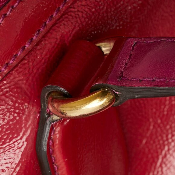 GUCCI Red Leather Shoulder Bag - Picture 13 of 16